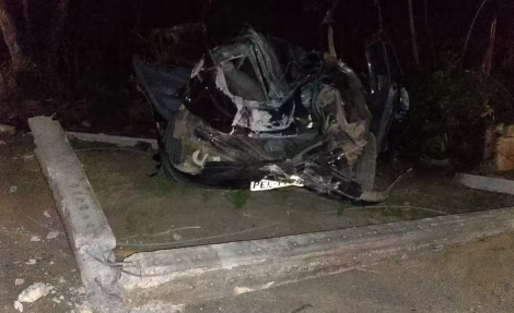 Carro capotou na PB-008 Foto: Flvio Fernandes/TV Cabo Branco