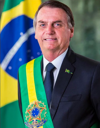 Foto oficial de Jair Bolsonaro como o 38� presidente da Rep�blica. A imagem foi publicada no perfil de Bolsonaro no Instagram.