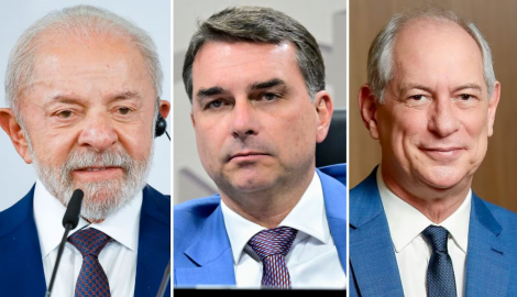 Pesquisa levantou inten��es de voto de Lula, Fl�vio Bolsonaro e Ciro Gomes. (Foto/Montagem - Ricardo Stuckert/PR, Geraldo Magela/Ag�ncia Senado e Reprodu��o/Instagram/@cirogomes)