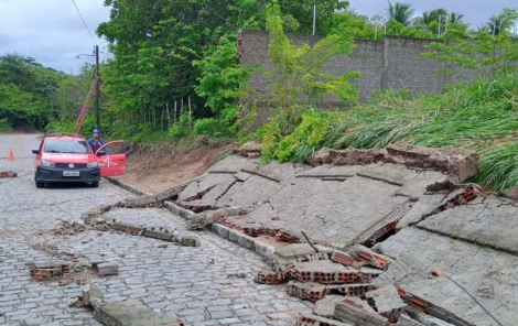 Mataraca registra transtornos aps fortes chuvas  Foto: Ewerton Correia/TV Cabo Branco