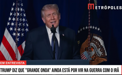 Trump disse que deseja participar da escolha do pr�ximo l�der do Ir�. (Foto: Reprodu��o/Youtube Metr�poles)