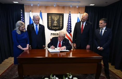 Presidente americano viajou a Israel e se encontrou com o primeiro-ministro, Benjamin Netanyahu. (Foto: Avi Ohayon/GPO)