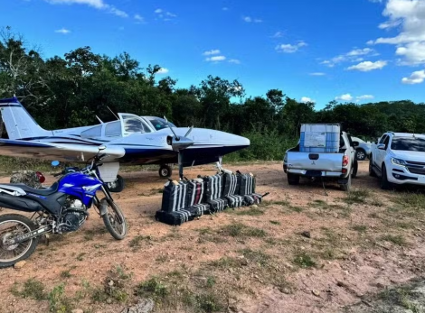 Drogas foram apreendidas em avi�o durante a��o anterior da Pol�cia Federal, no Tocantins � Foto: Reprodu��o/Pol�cia Federal