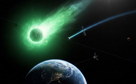 Cometa 3I/ATLAS se aproxima da Terra a 270 milh�es de km (Imagem: Fala Ci�ncia via Gemini) Fala Ci�ncia