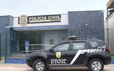 Delegacia de Itapemirim, no Sul do ES � Foto: Reprodu��o/TV Gazeta